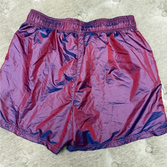 NIKE Women’s Holographic Purple Logo Patch Metallic Boxing Shorts Size Medium - Picture 7 of 8